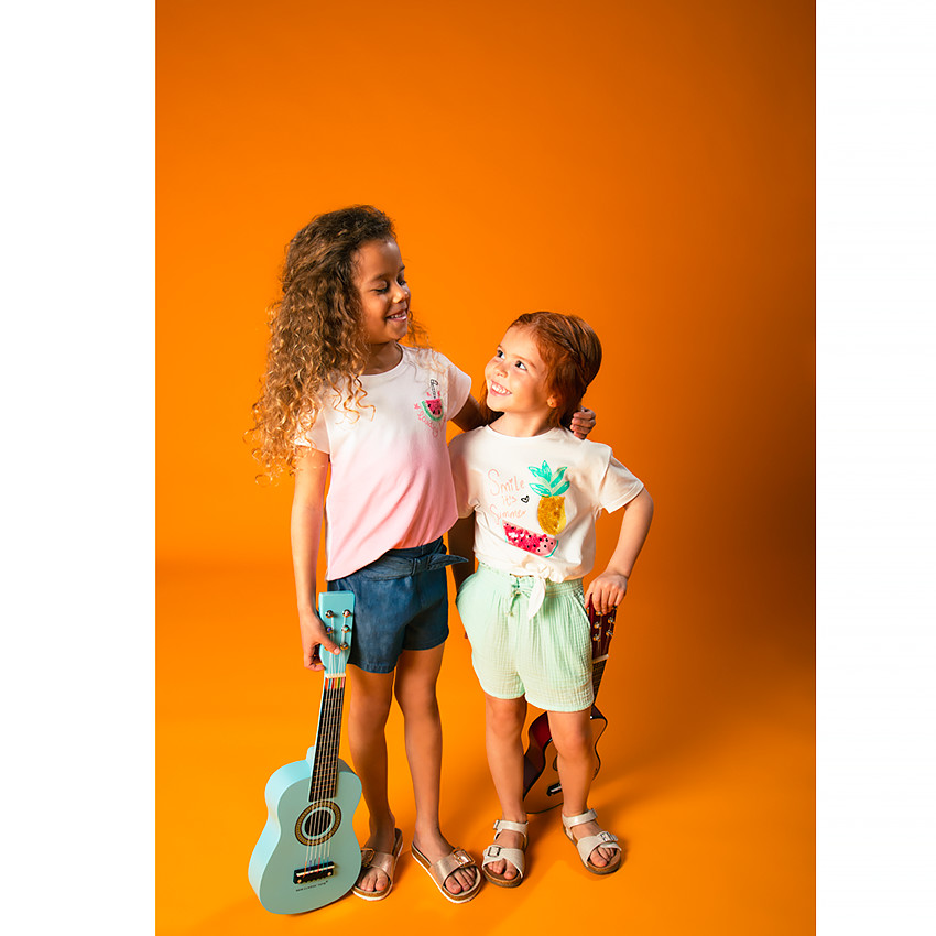 Short en lyocell à effet noué devant 