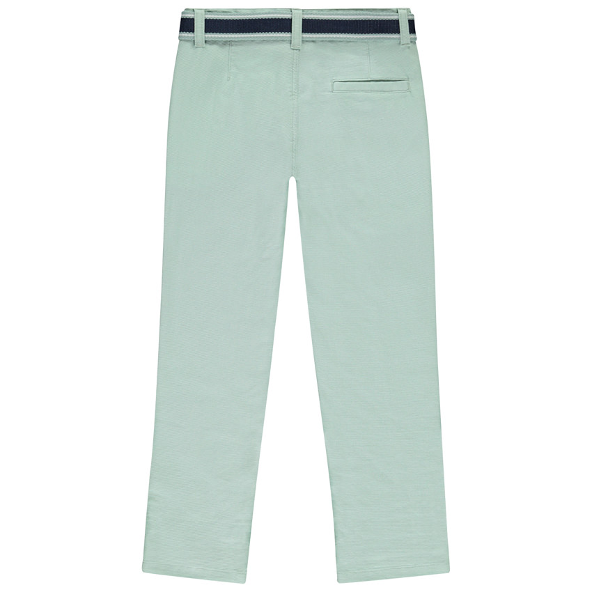 Pantalon chino avec ceinture bicolore pour garçon 