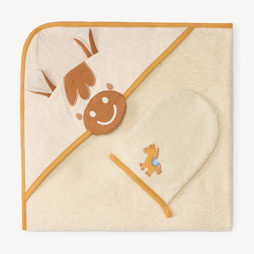 Set de bain éponge 2 pièces motifs voitures pour bébé garçon