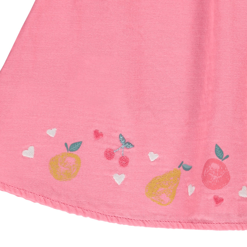 Ensemble tunique en double gaze de coton + legging imprimé fruits pour bébé fille 