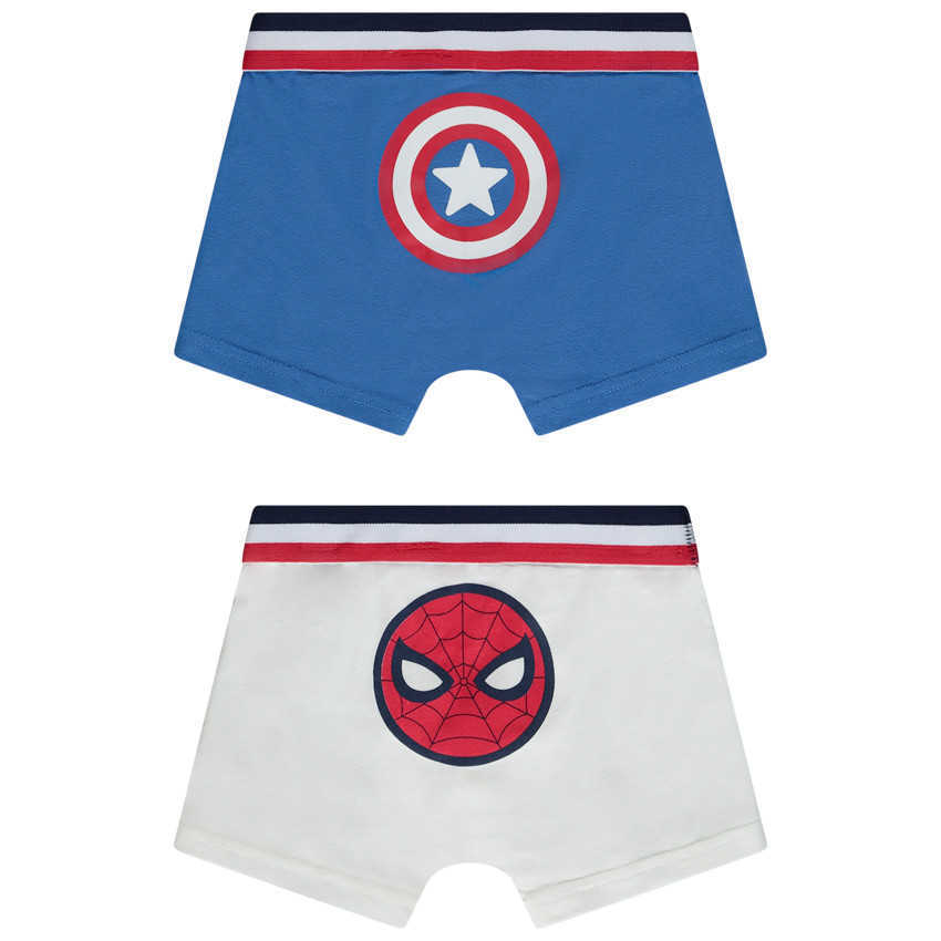 Lot de 2 boxers en jersey prints Marvel pour garçon 