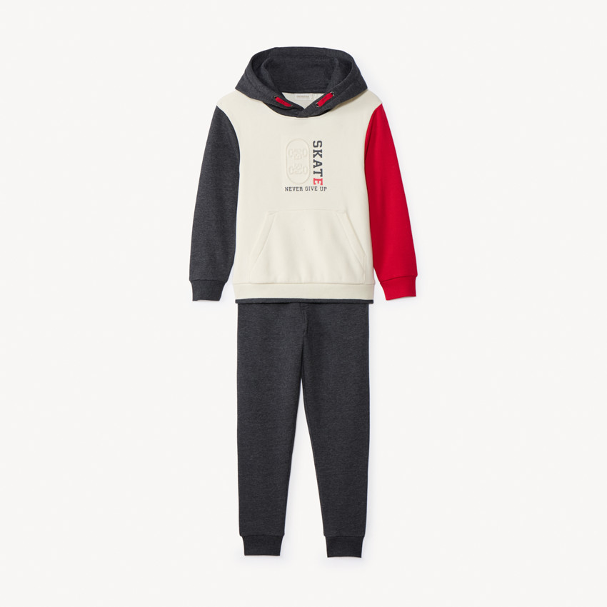 Ensemble sweat + jogging fantaisie colorblock pour garçon