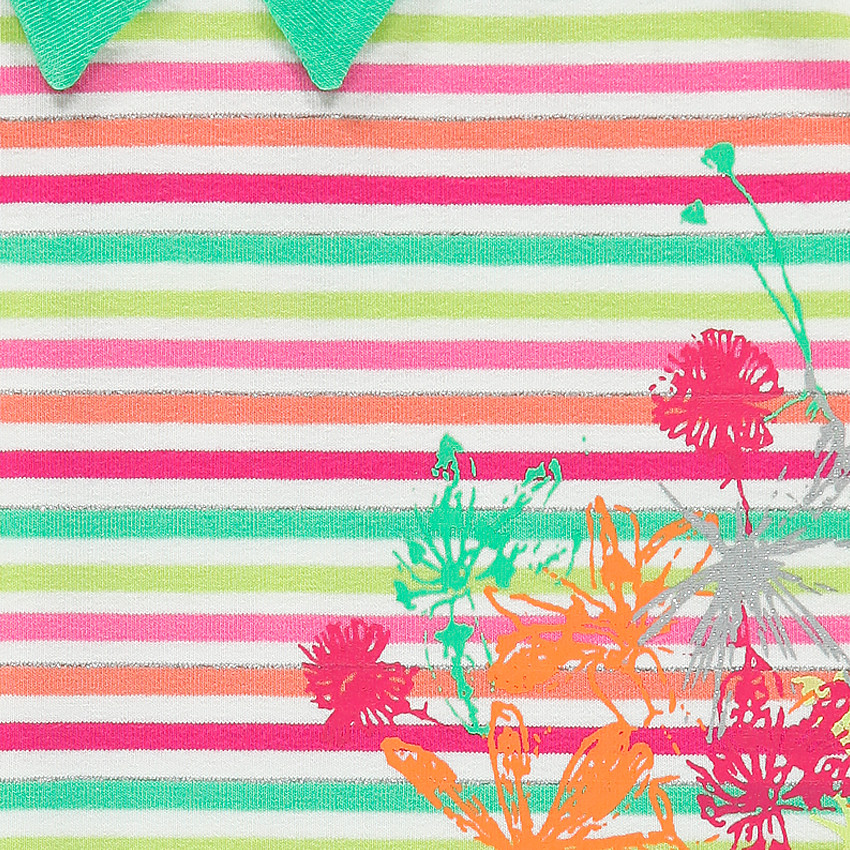 Ensemble débardeur rayé/sarouel à noeuds 