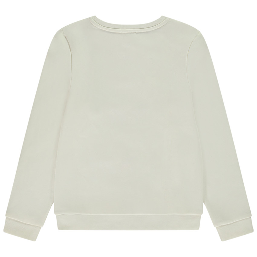Sweat molleton print fantaisie pailleté pour fille 