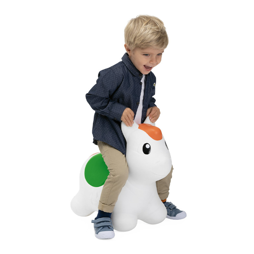 Ballon sauteur rodéo cheval blanc 