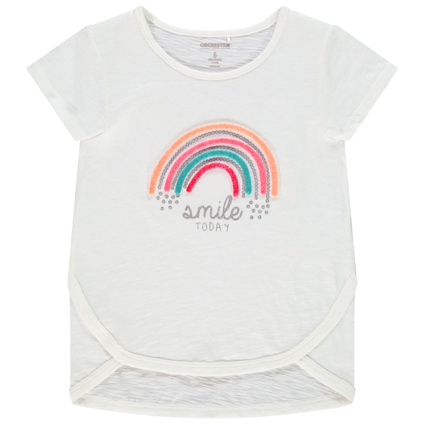 T-shirt manches longues print fantaisie pour enfant fille 