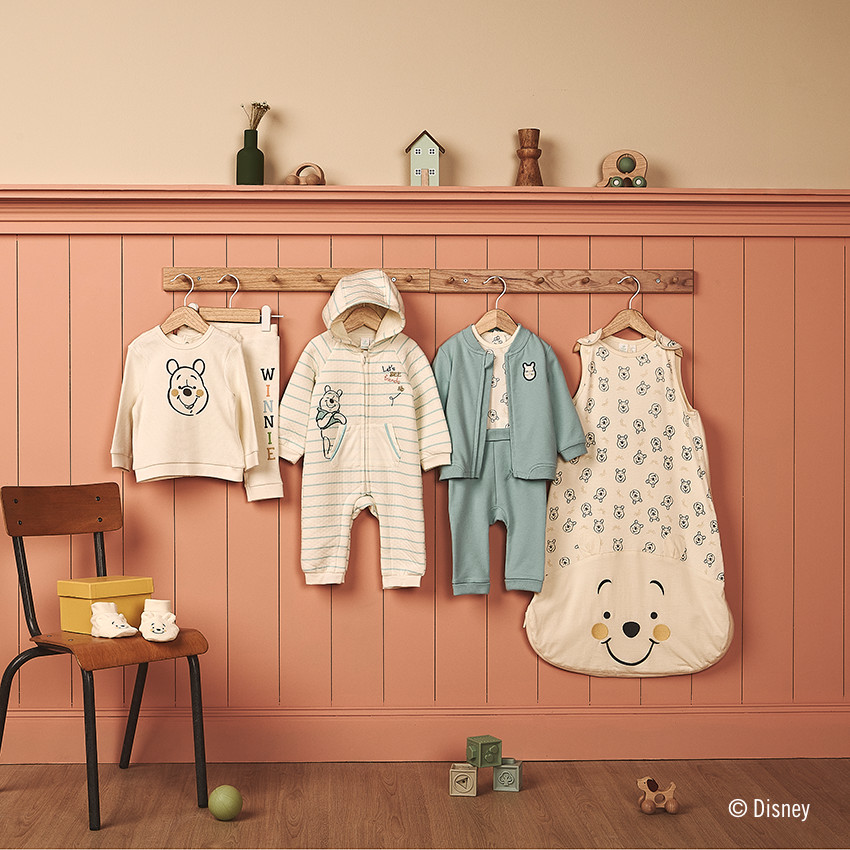 Combinaison longue rayée Winnie l'Ourson Disney pour bébé garçon 