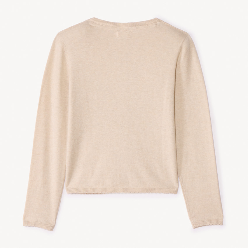 Gilet en tricot uni pour fille 