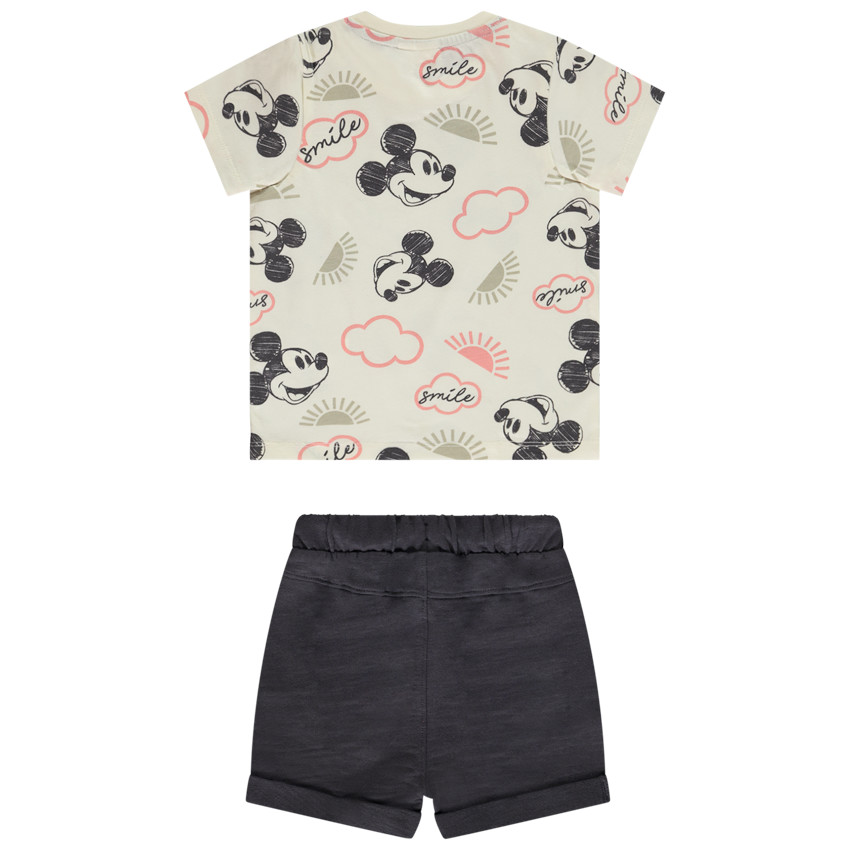 Ensemble court 2 pièces motif Mickey Disney pour bébé garçon 