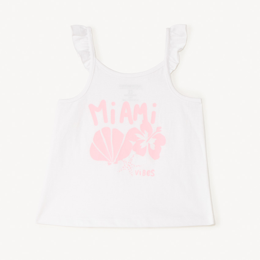 Débardeur en maille uni print fantaisie pour bébé fille