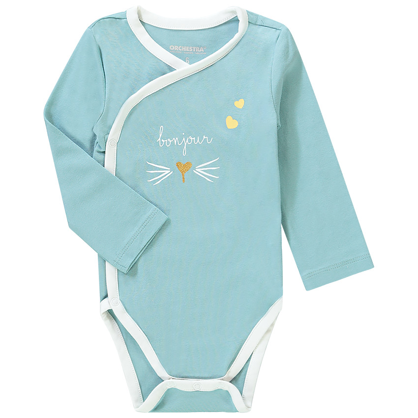 Lot de 7 bodies manches longues pour bébé fille 