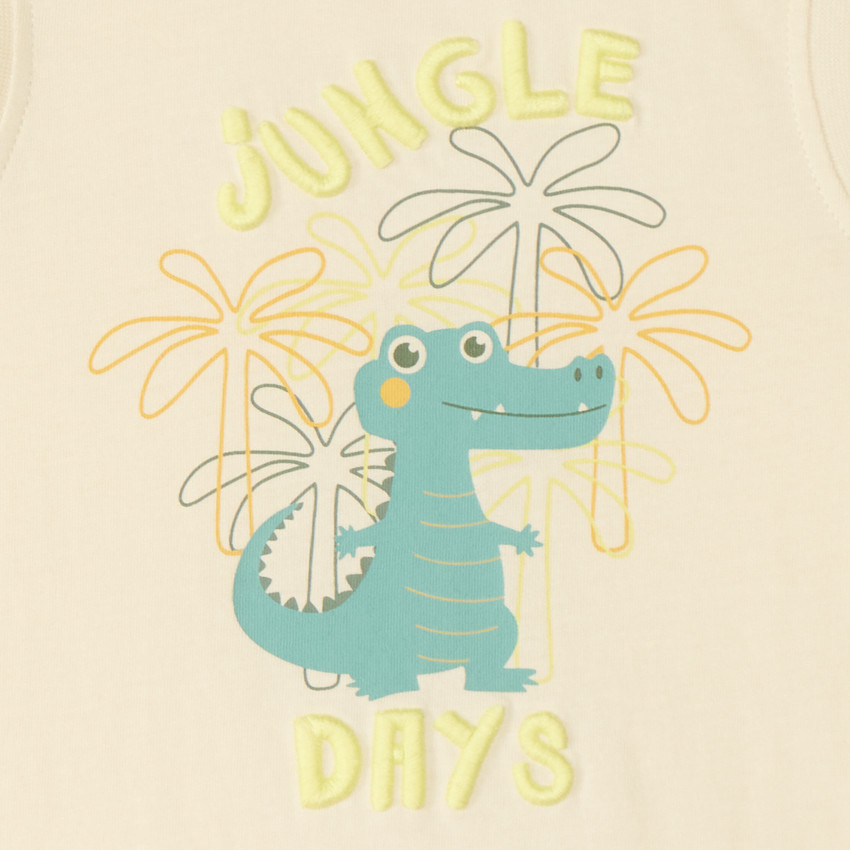 Débardeur uni print fantaisie crocodile pour bébé garçon 