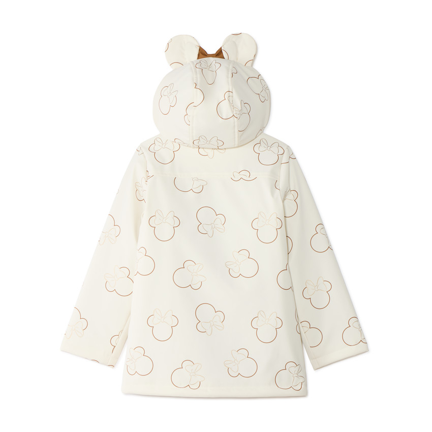 Parka fille imprimée Minnie Disney à capuche ludique 