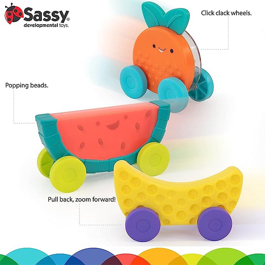 Jouet à empiler voiture de fruits - Multicolore (Sassy) - Image 2