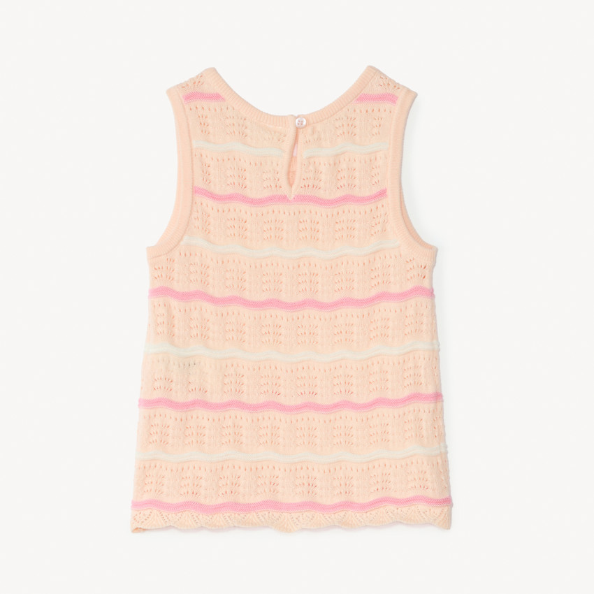 Débardeur en maille tricot fantaisie pour bébé fille 
