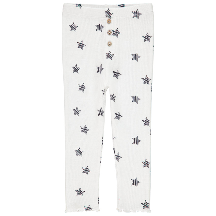 Legging imprimé en maille côtelée pour bébé fille 