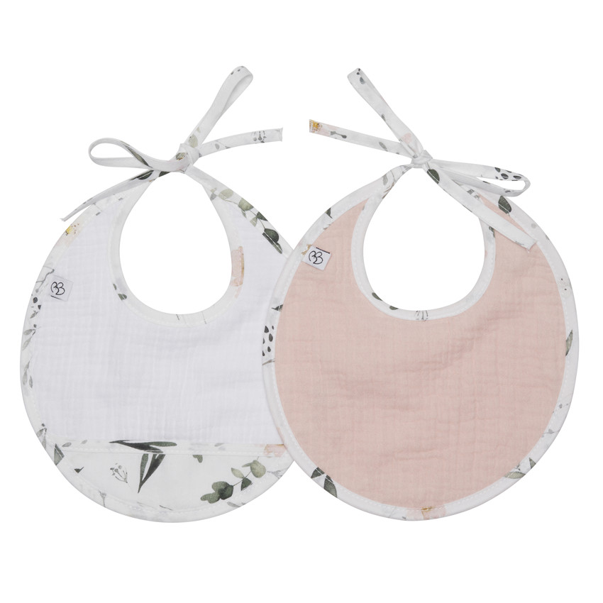 Lot de 2 bavoirs en gaze de coton Sweet Garden