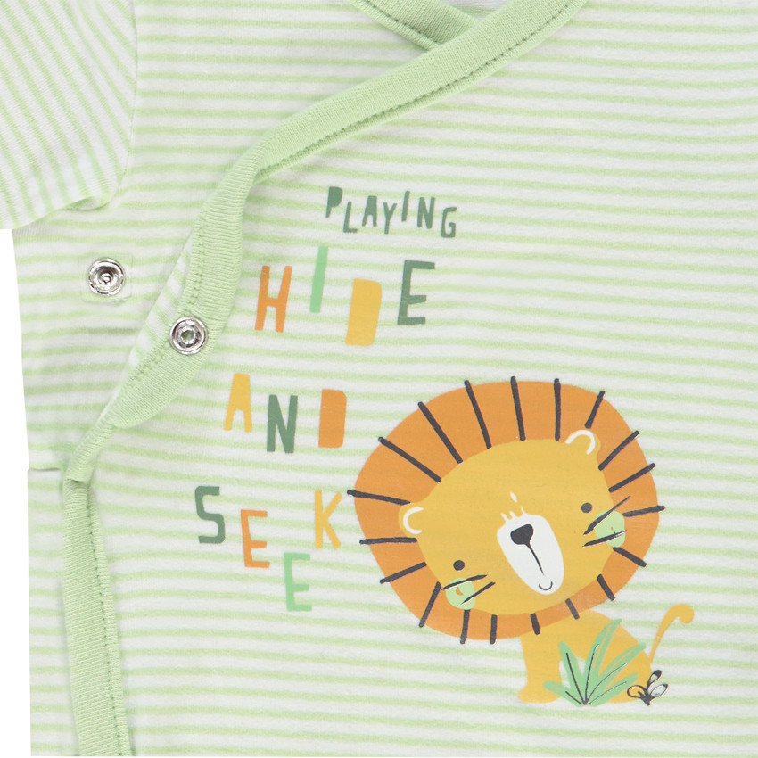 Lot de 5 bodies manches courtes jungle pour bébé garçon 