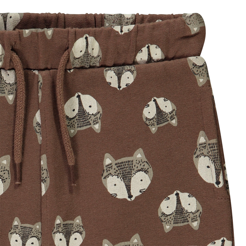 Ensemble en molleton gratté sweat à capuche renard et jogging imprimé pour bébé garçon 