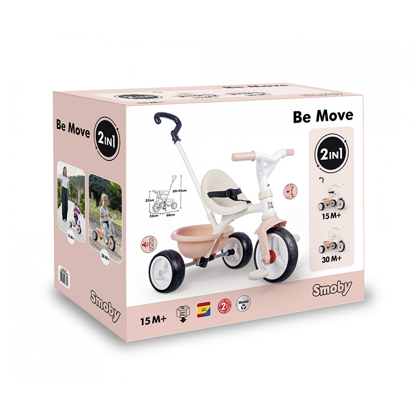 Tricycle 2 en 1 Be Move rose 