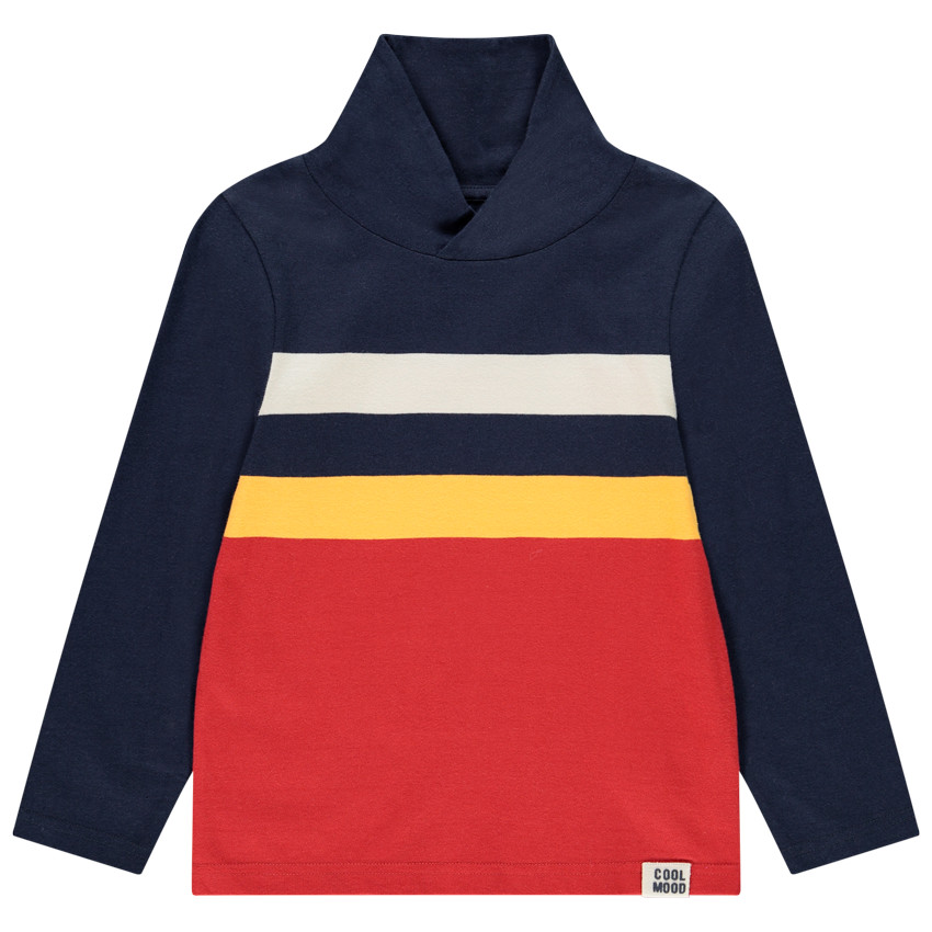 T-shirt manches longues à bandes contrastées pour enfant garçon 