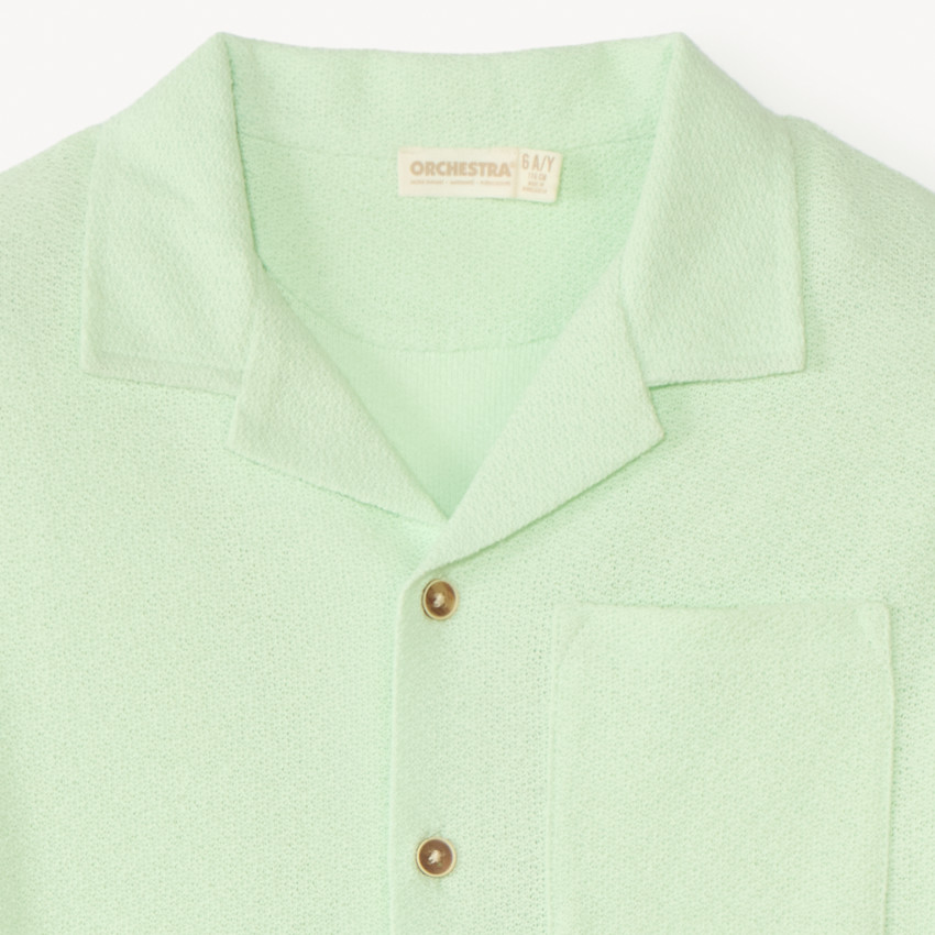 Chemise manches courtes en jersey uni pour garçon 