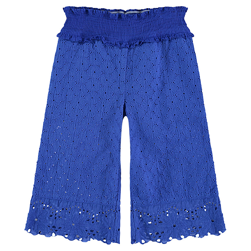 Pantacourt large en broderie anglaise 