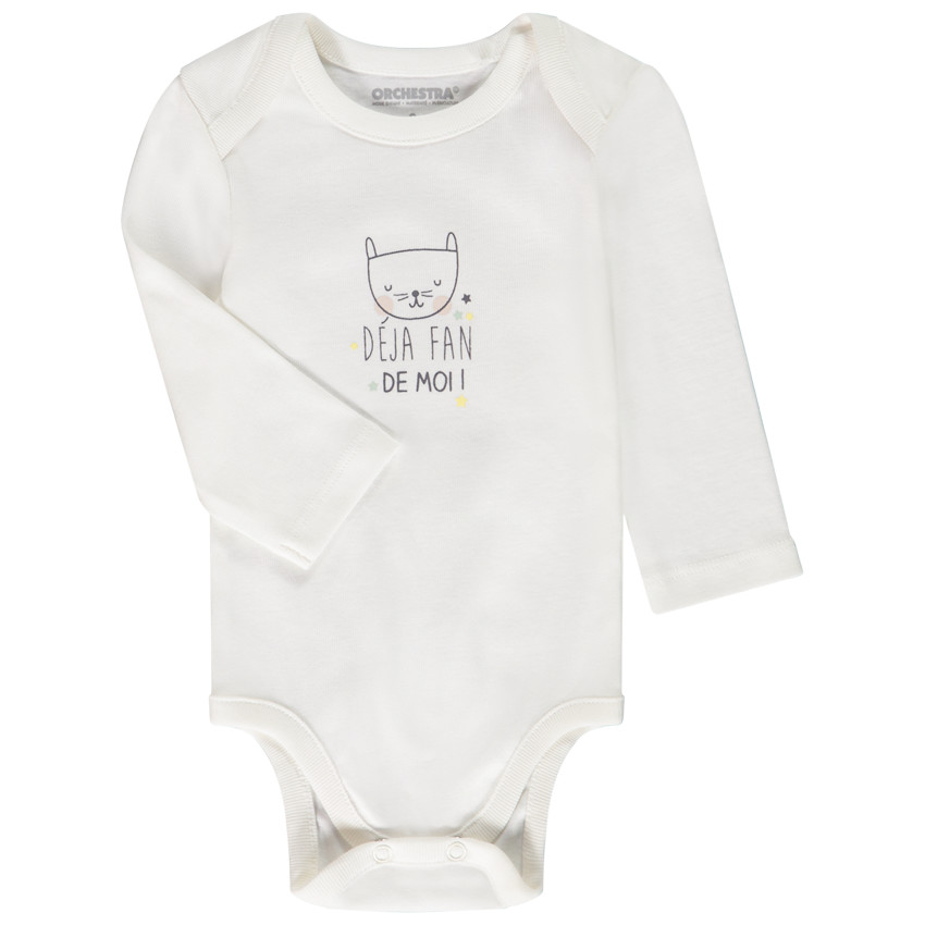 Body manches longues print chat pour bebe Orchestra