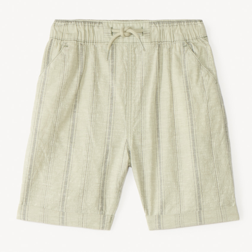 Bermuda en toile à fines rayures pour garçon 