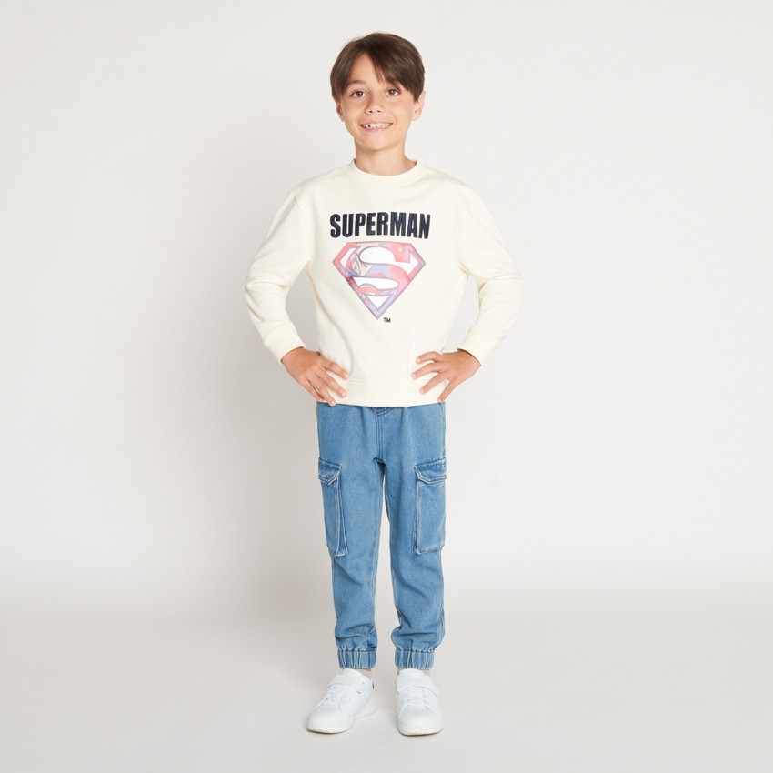 Sweat molleton print lenticulaire Superman uni pour garçon