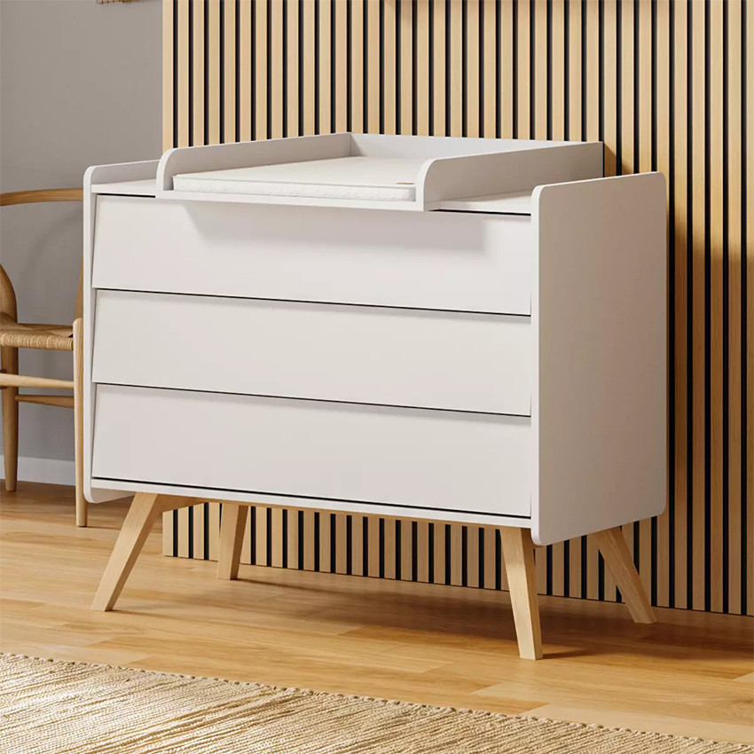Plan à langer pour commode Vintage - blanc 