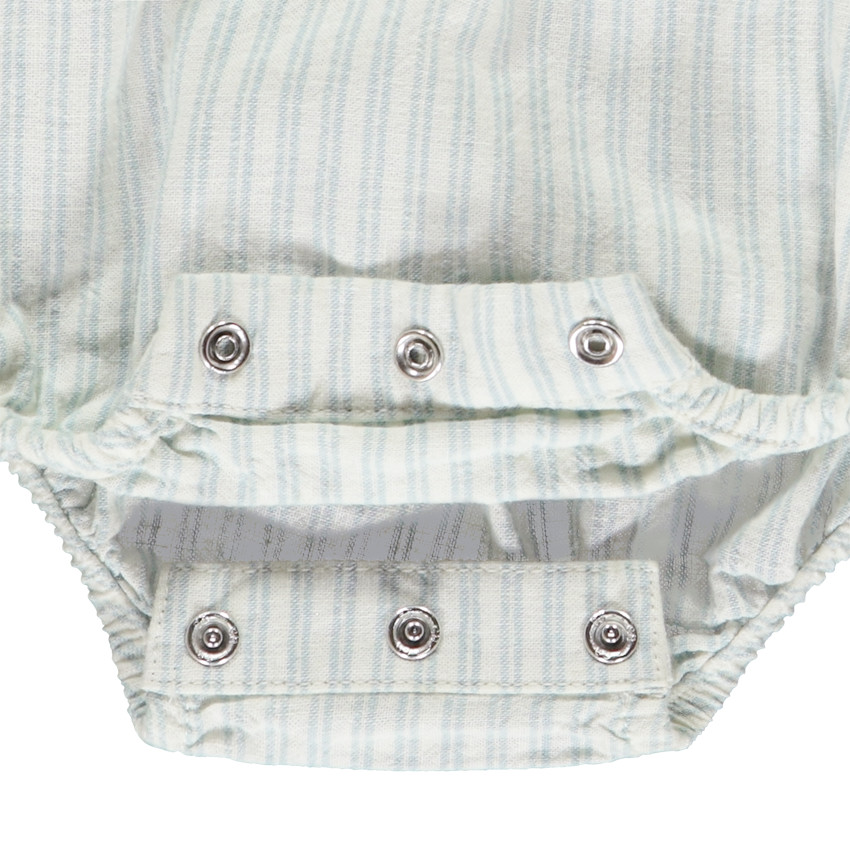 Ensemble 2 pièces avec barboteuse rayée pour bébé garçon 