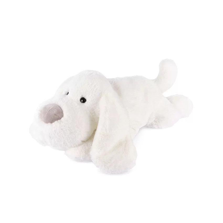 Petite peluche Les allongés Stretch chien blanc 40 cm 