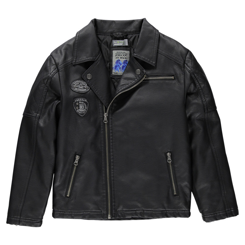 Junior - Veste aspect cuir vieilli style perfecto 