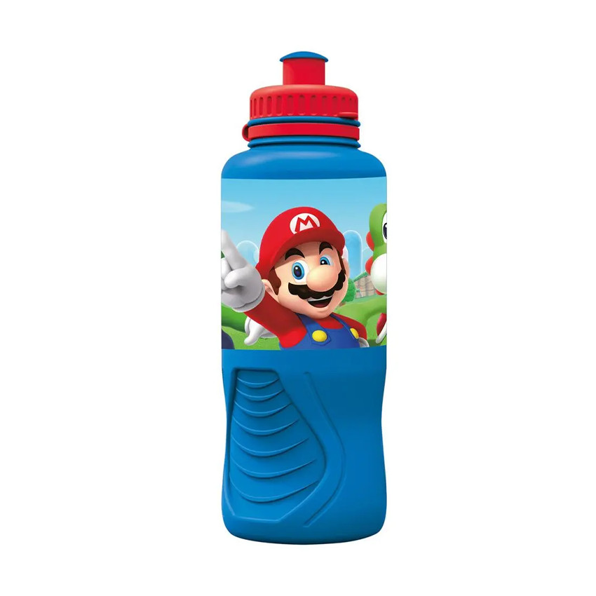 Gourde en plastique 430ml Super Mario bleu 