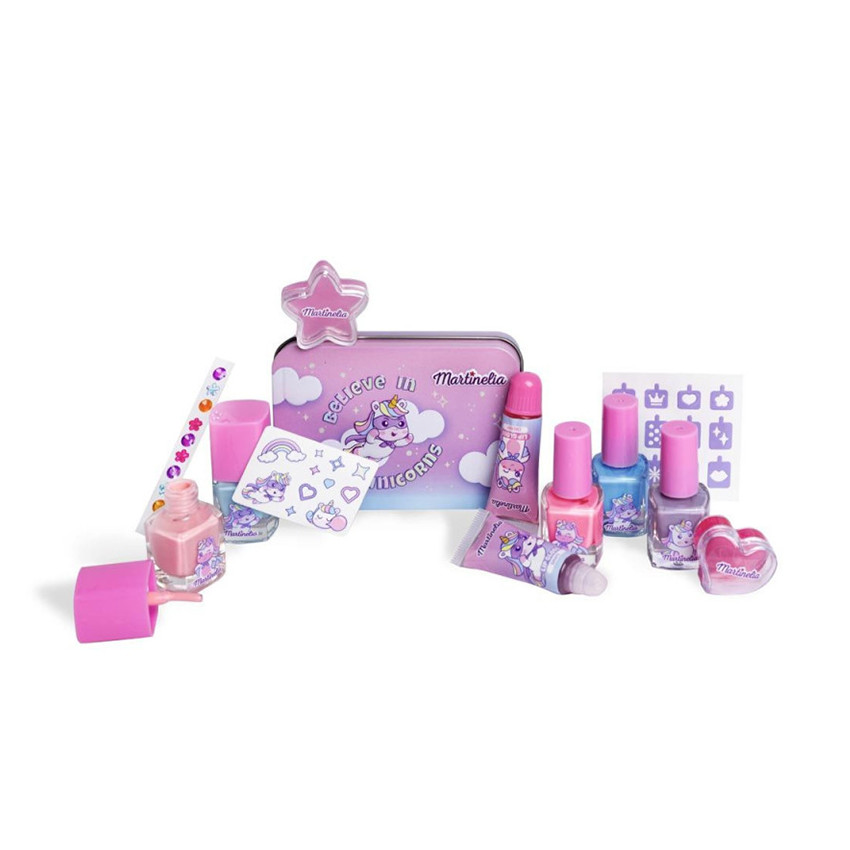 Coffret complet ongles et lèvres avec étuis licorne Little Unicorn 
