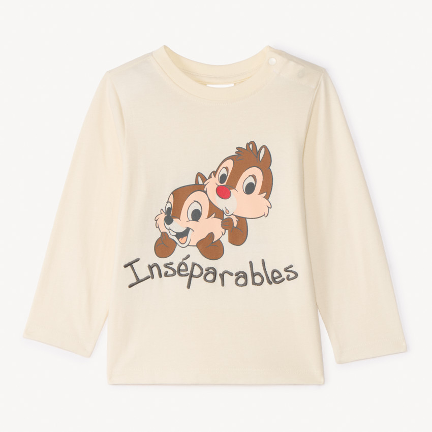 T-shirt manches longues oversize Tic et Tac Disney pour bébé garçon 