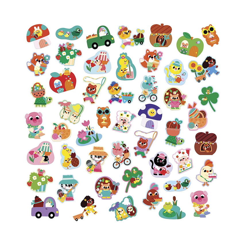 Pochette de 50 grandes gommettes Printemps 