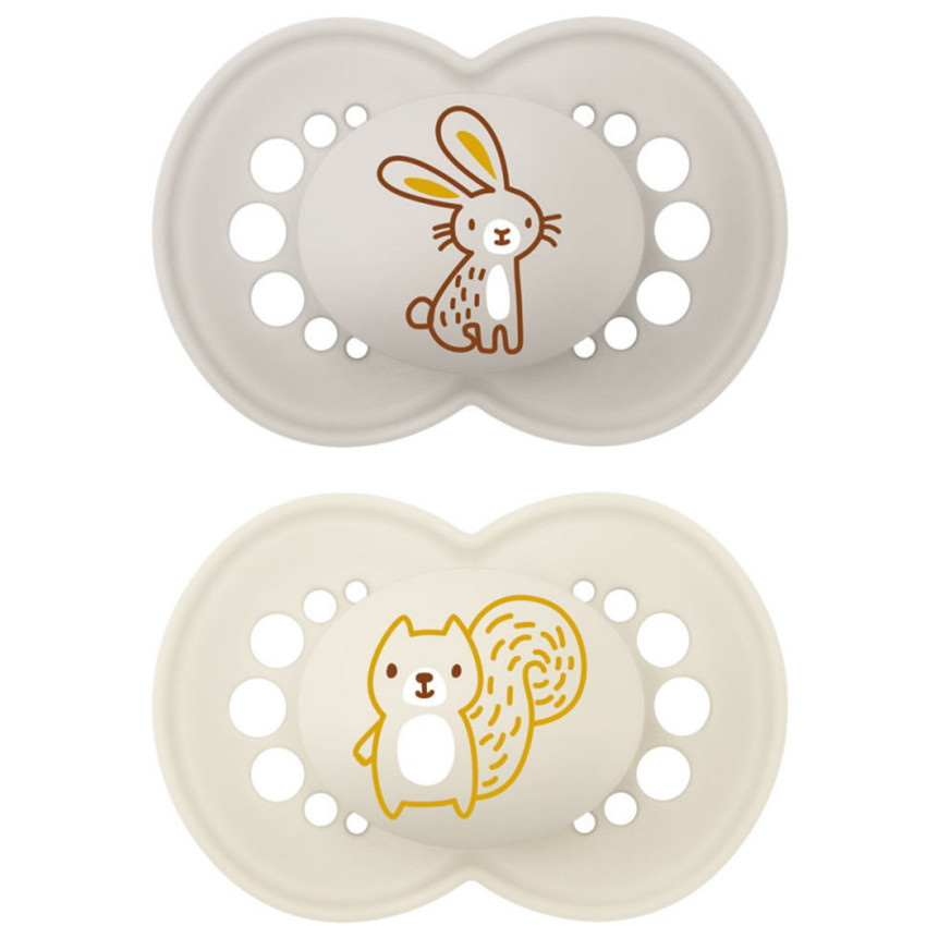 Lot de 2 sucettes silicone 18m+ 