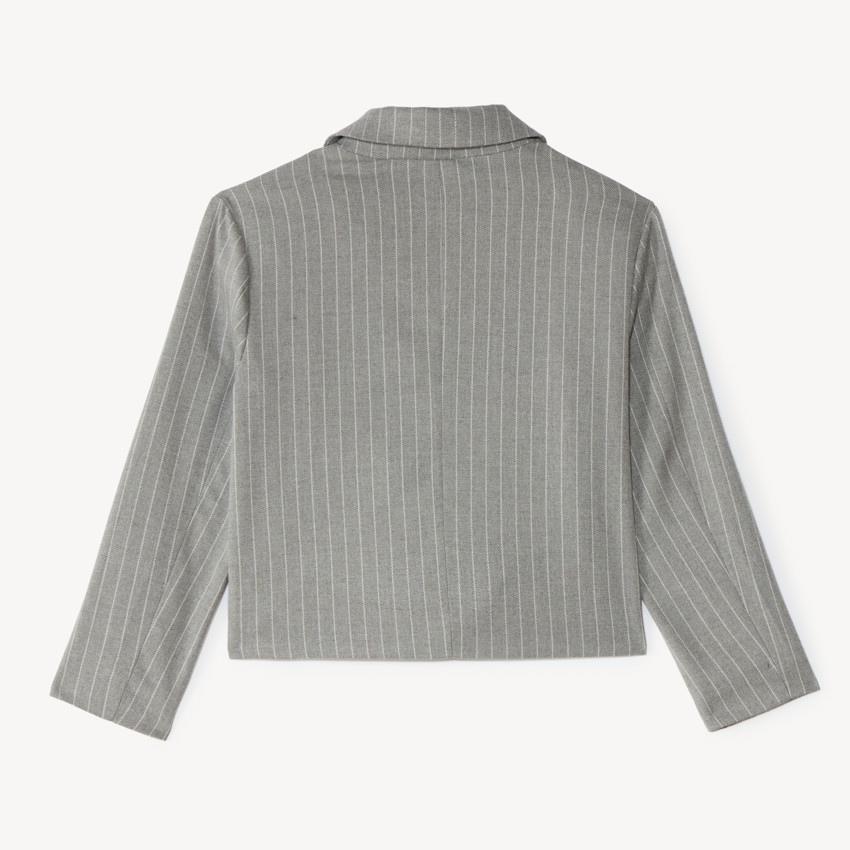 Blazer court fille style uniforme en flanelle 