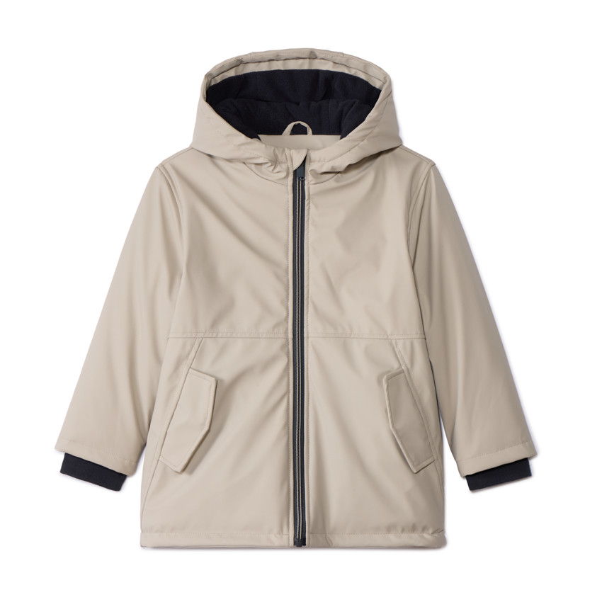 Parka gomme à capuche et doublure micropolaire garçon