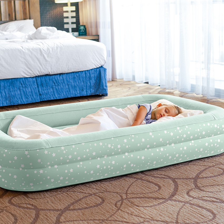 Lit de voyage gonflable junior 168 x 107 cm imprimé étoiles 