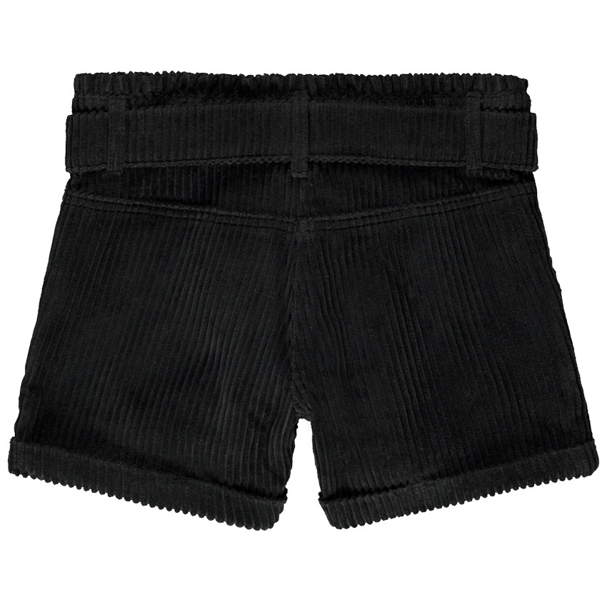 Short en velours côtelé avec ceinture à nouer amovible pour fille 
