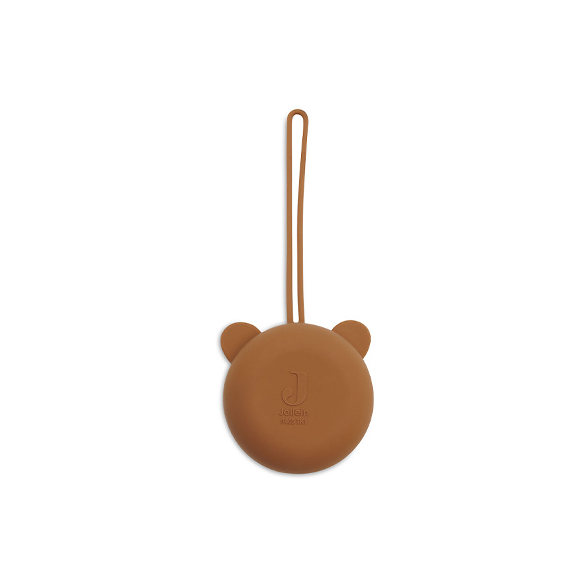 Etui à sucette en silicone caramel 7 cm 