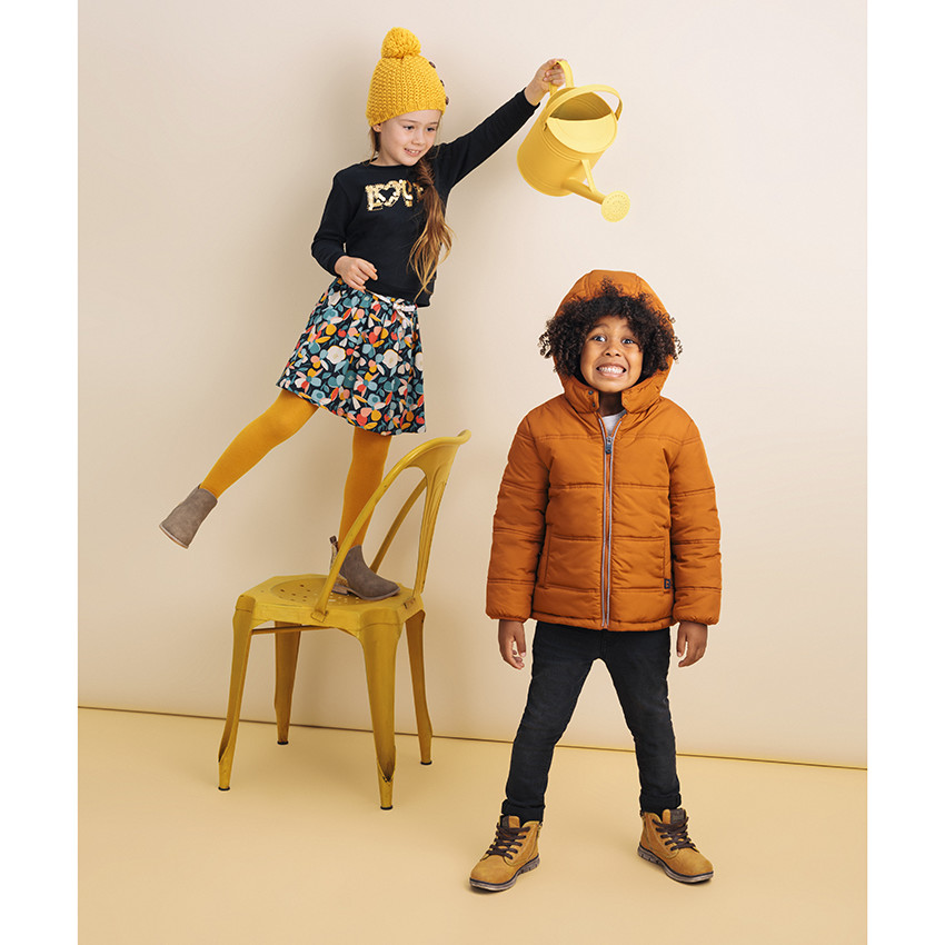 Jupe fluide à motif floral all-over et ceinture tressée 