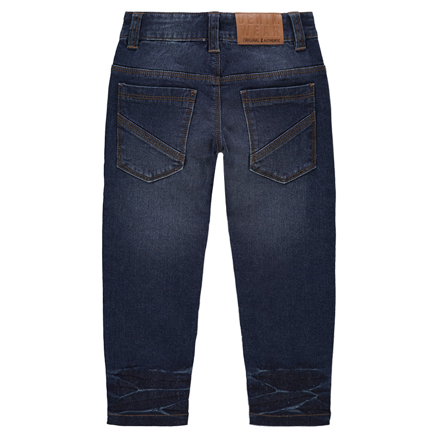 Jeans effet used et crinkle 