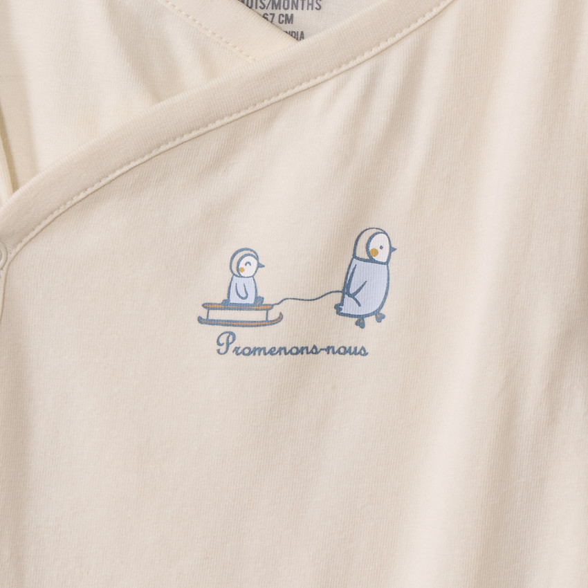 Lot de 7 bodies manches longues fantaisie pour bébé garçon avec ouvertures différentes selon l'âge  