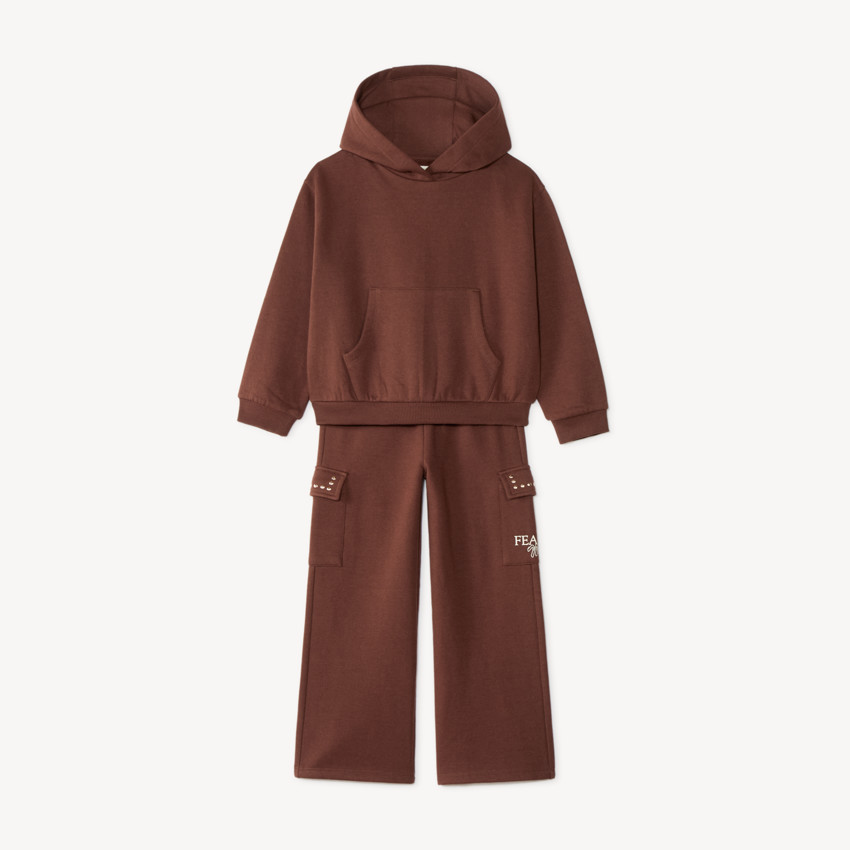 Ensemble de jogging fille sweat à capuche et pantalon cargo