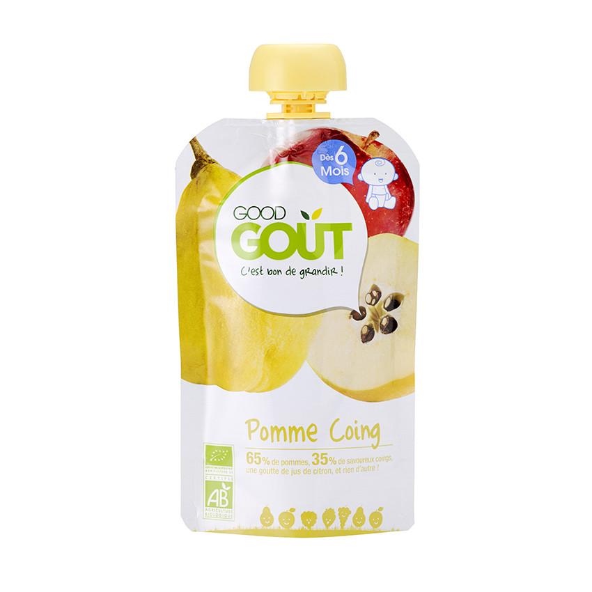 Compote pomme Gala et coing bio - 120g 