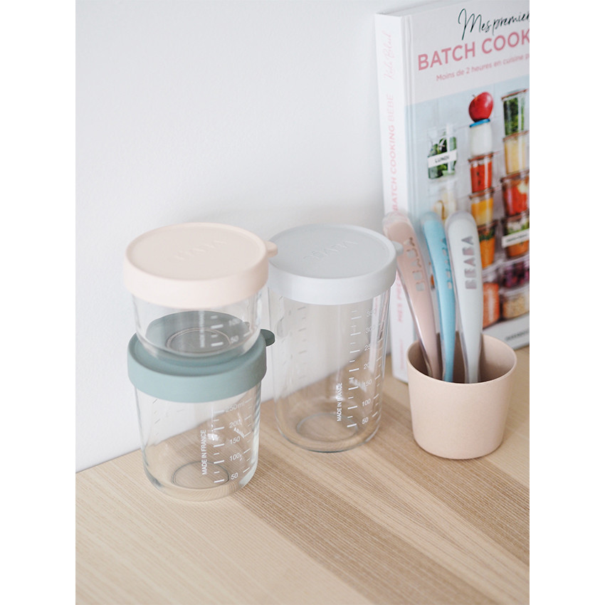 Pot de conservation en verre 250ml - Rose Foncé 